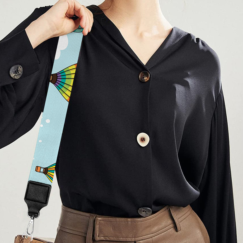 Colorful Air Balloon Pattern Print Bag Strap