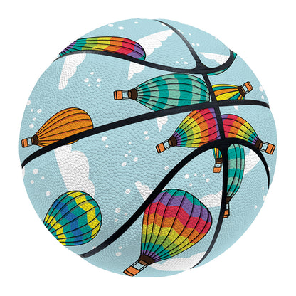 Colorful Air Balloon Pattern Print Basketball