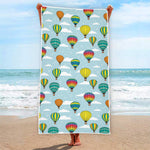 Colorful Air Balloon Pattern Print Beach Towel
