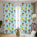Colorful Air Balloon Pattern Print Dimout Pencil Pleat Curtains