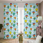 Colorful Air Balloon Pattern Print Blackout Pencil Pleat Curtains