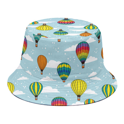 Colorful Air Balloon Pattern Print Bucket Hat