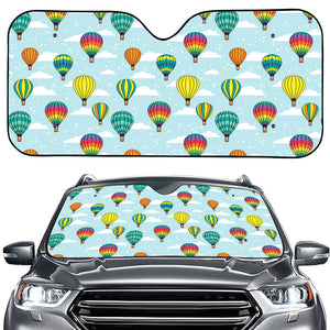 Colorful Air Balloon Pattern Print Car Windshield Sun Shade