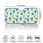 Colorful Air Balloon Pattern Print Car Windshield Sun Shade