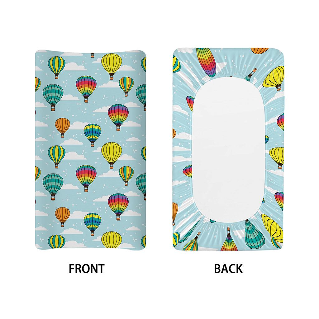 Colorful Air Balloon Pattern Print Changing Pad Cover