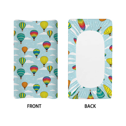 Colorful Air Balloon Pattern Print Changing Pad Cover