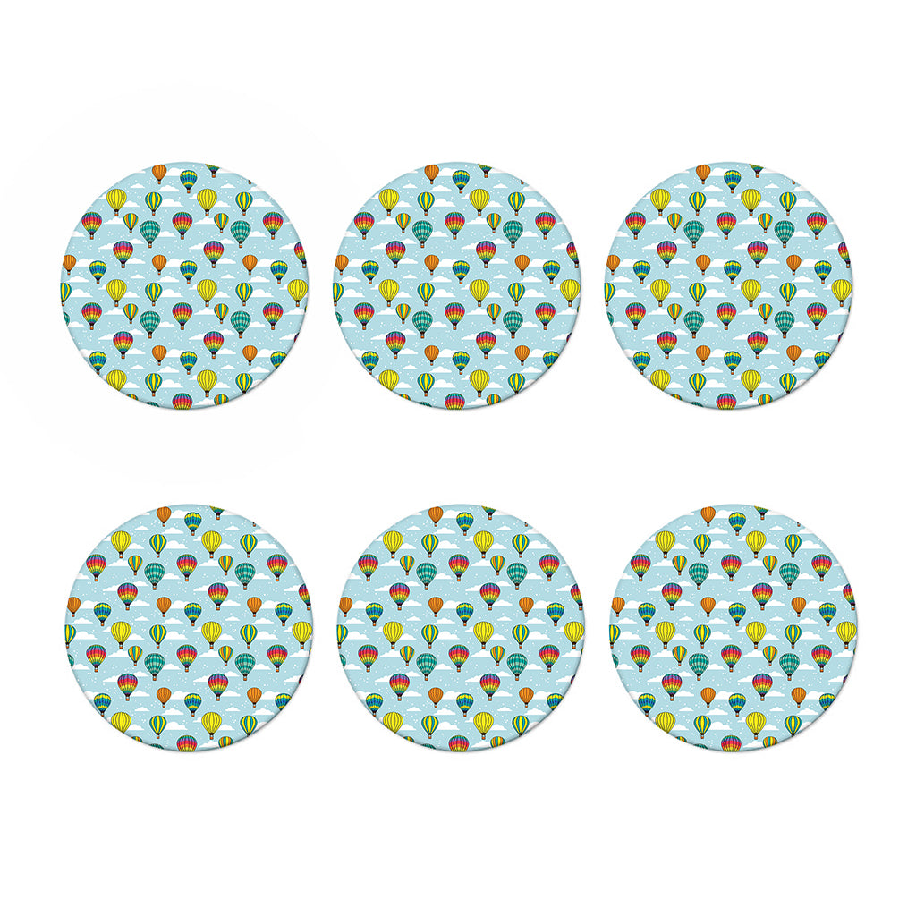 Colorful Air Balloon Pattern Print Coaster Set