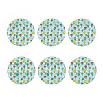 Colorful Air Balloon Pattern Print Coaster Set