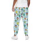 Colorful Air Balloon Pattern Print Cotton Pants