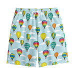 Colorful Air Balloon Pattern Print Cotton Shorts