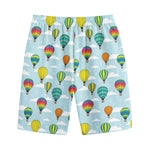 Colorful Air Balloon Pattern Print Cotton Shorts