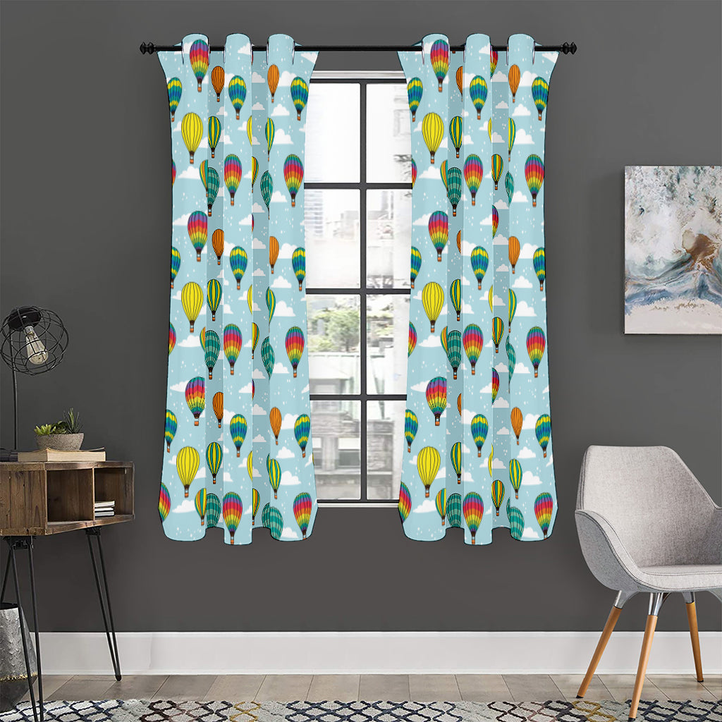 Colorful Air Balloon Pattern Print Curtain