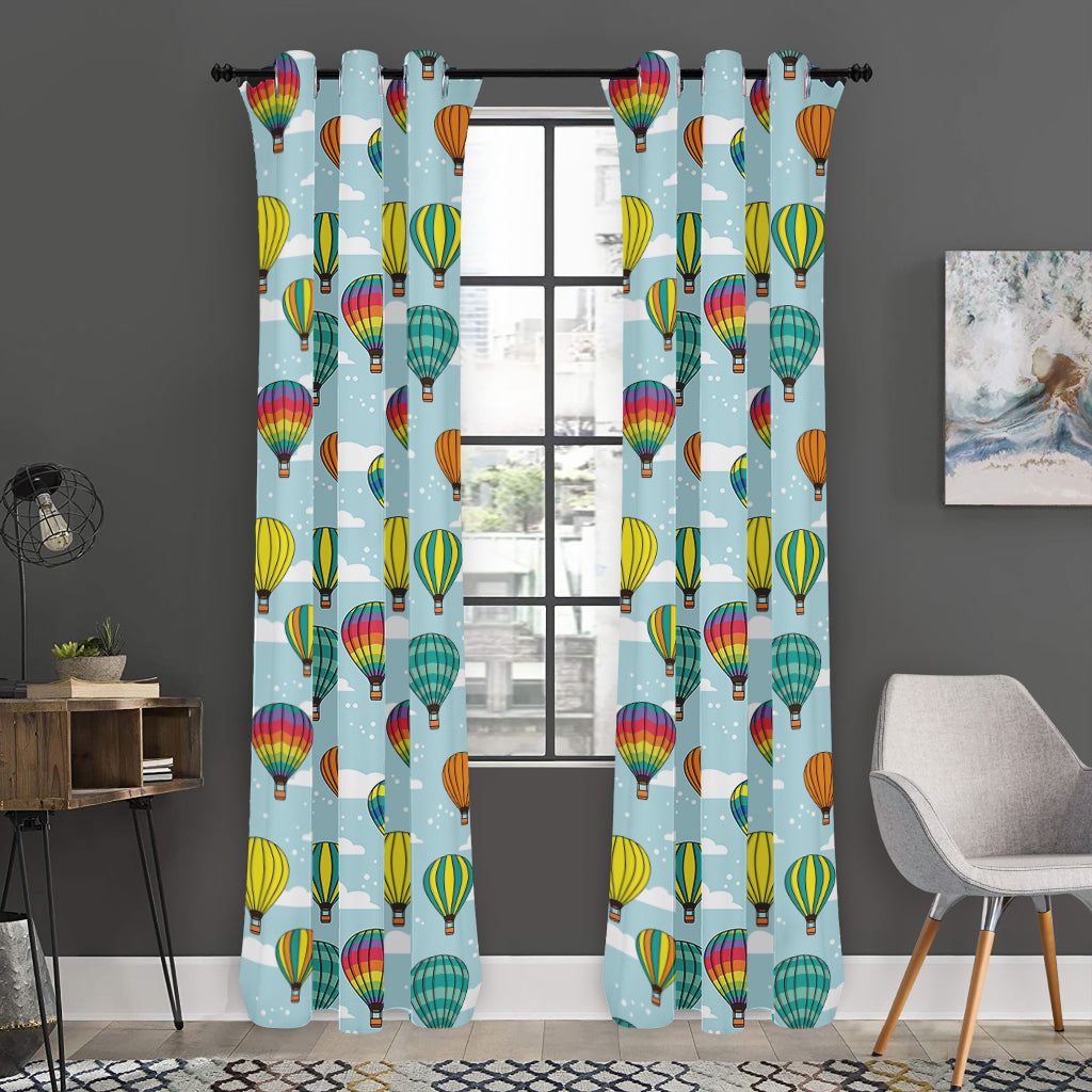 Colorful Air Balloon Pattern Print Curtain