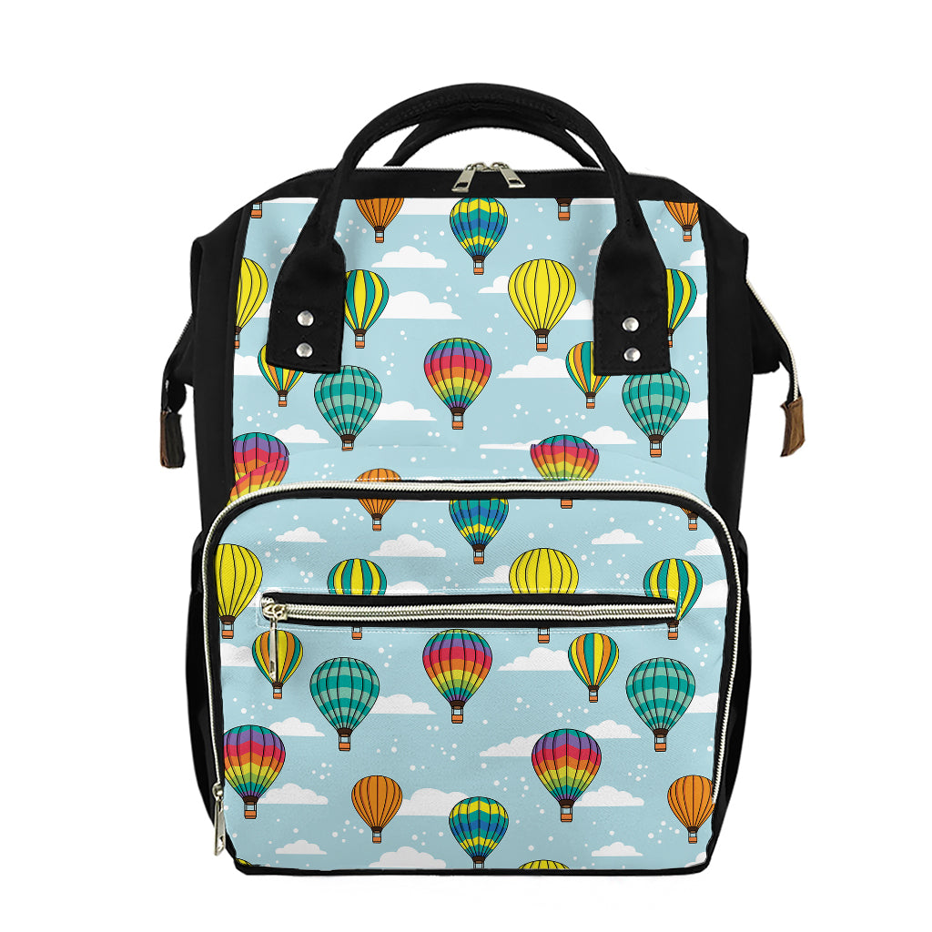 Colorful Air Balloon Pattern Print Diaper Bag