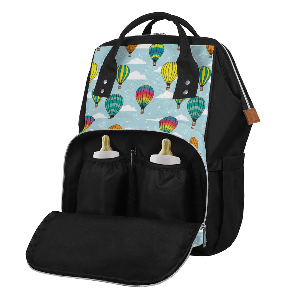 Colorful Air Balloon Pattern Print Diaper Bag