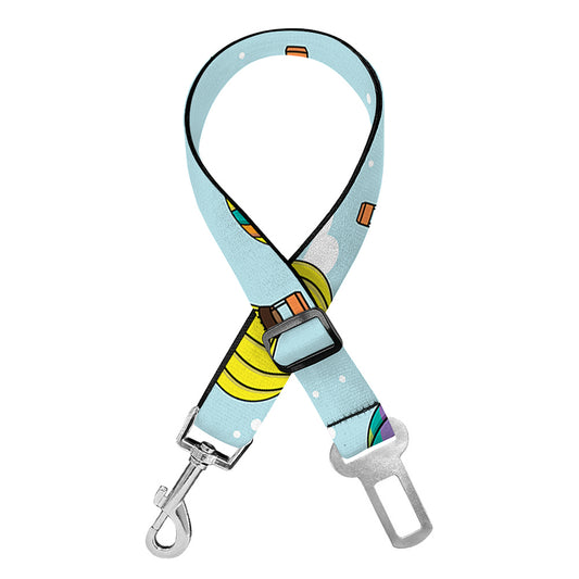 Colorful Air Balloon Pattern Print Dog Seat Belt