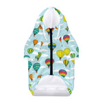 Colorful Air Balloon Pattern Print Dog Zip Up Hoodie