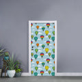 Colorful Air Balloon Pattern Print Door Sticker