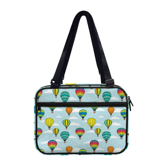 Colorful Air Balloon Pattern Print Double Strap Bible Bag