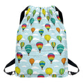 Colorful Air Balloon Pattern Print Drawstring Backpack