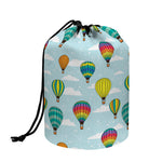 Colorful Air Balloon Pattern Print Drawstring Makeup Bag