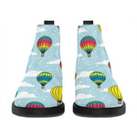 Colorful Air Balloon Pattern Print Flat Ankle Boots