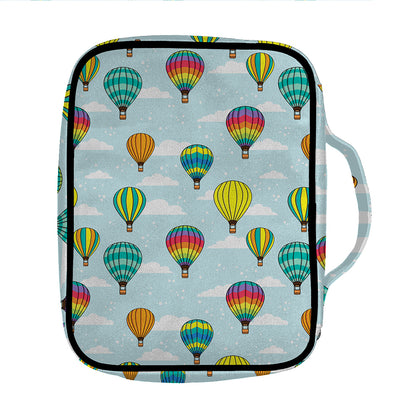 Colorful Air Balloon Pattern Print Front Pocket Bible Bag