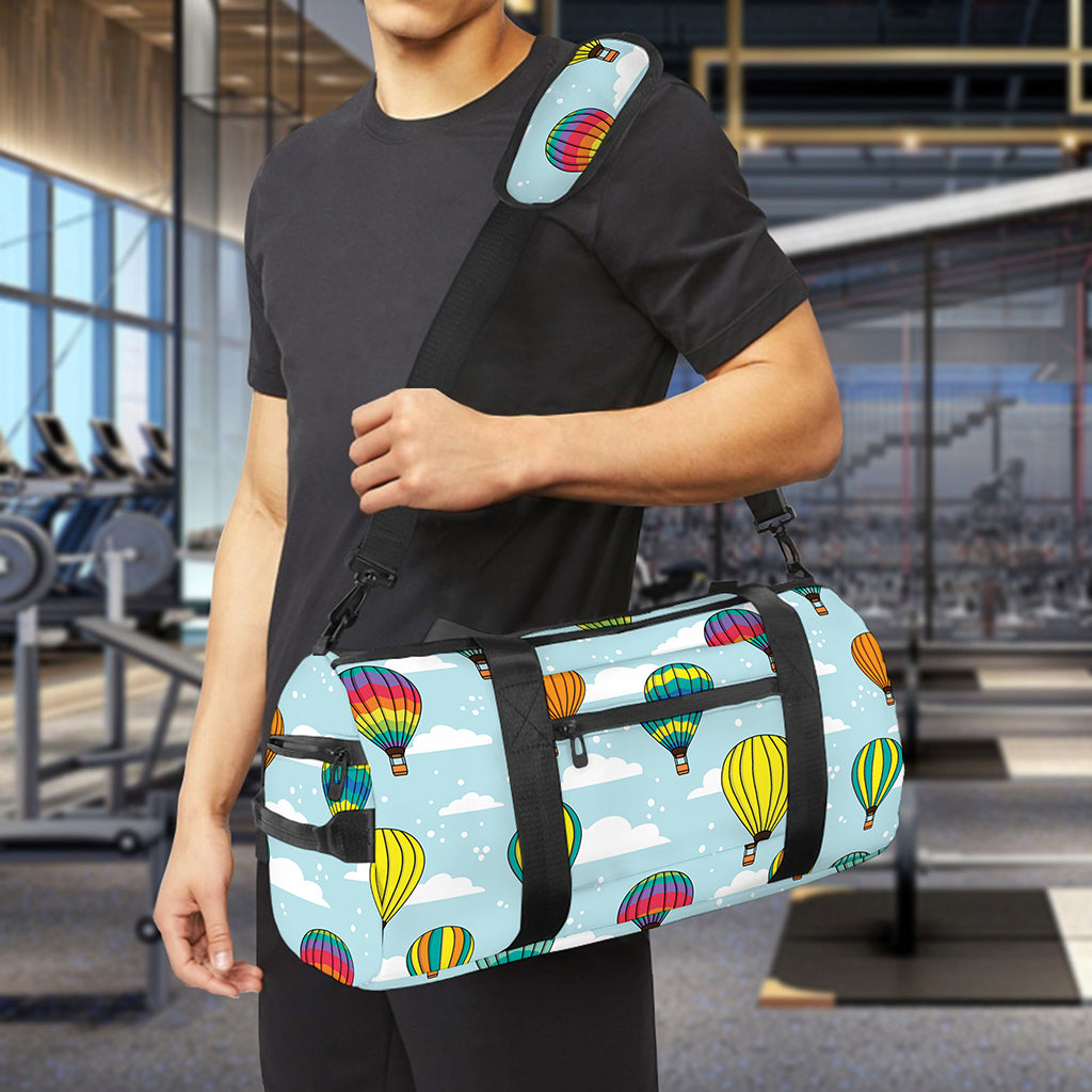 Colorful Air Balloon Pattern Print Gym Bag