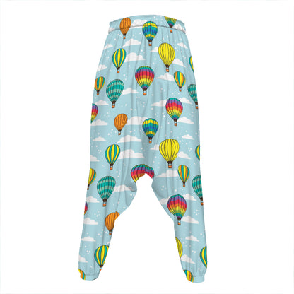 Colorful Air Balloon Pattern Print Hammer Pants