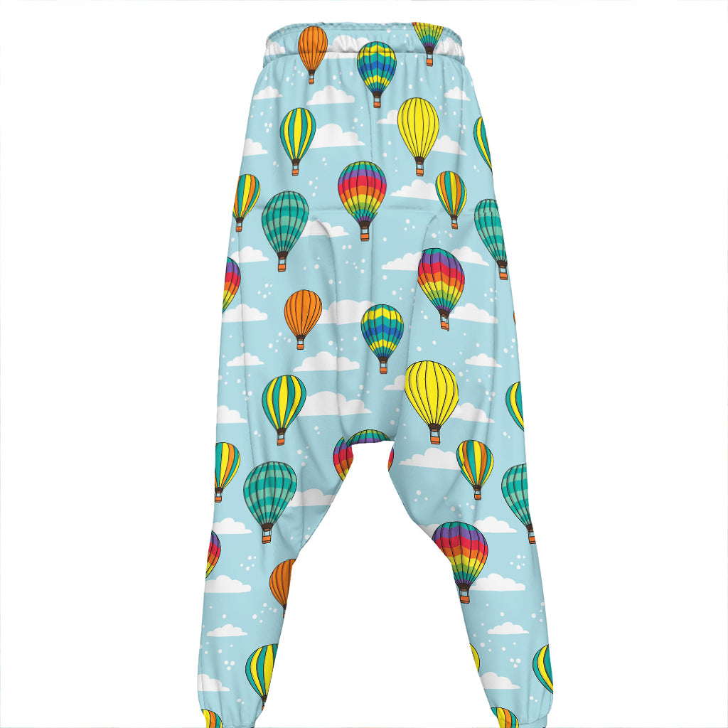 Colorful Air Balloon Pattern Print Hammer Pants