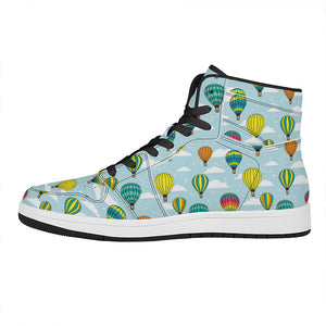 Colorful Air Balloon Pattern Print High Top Leather Sneakers