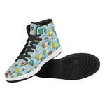 Colorful Air Balloon Pattern Print High Top Leather Sneakers