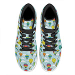 Colorful Air Balloon Pattern Print High Top Leather Sneakers