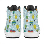 Colorful Air Balloon Pattern Print High Top Leather Sneakers