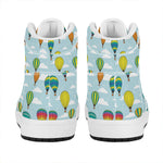 Colorful Air Balloon Pattern Print High Top Leather Sneakers