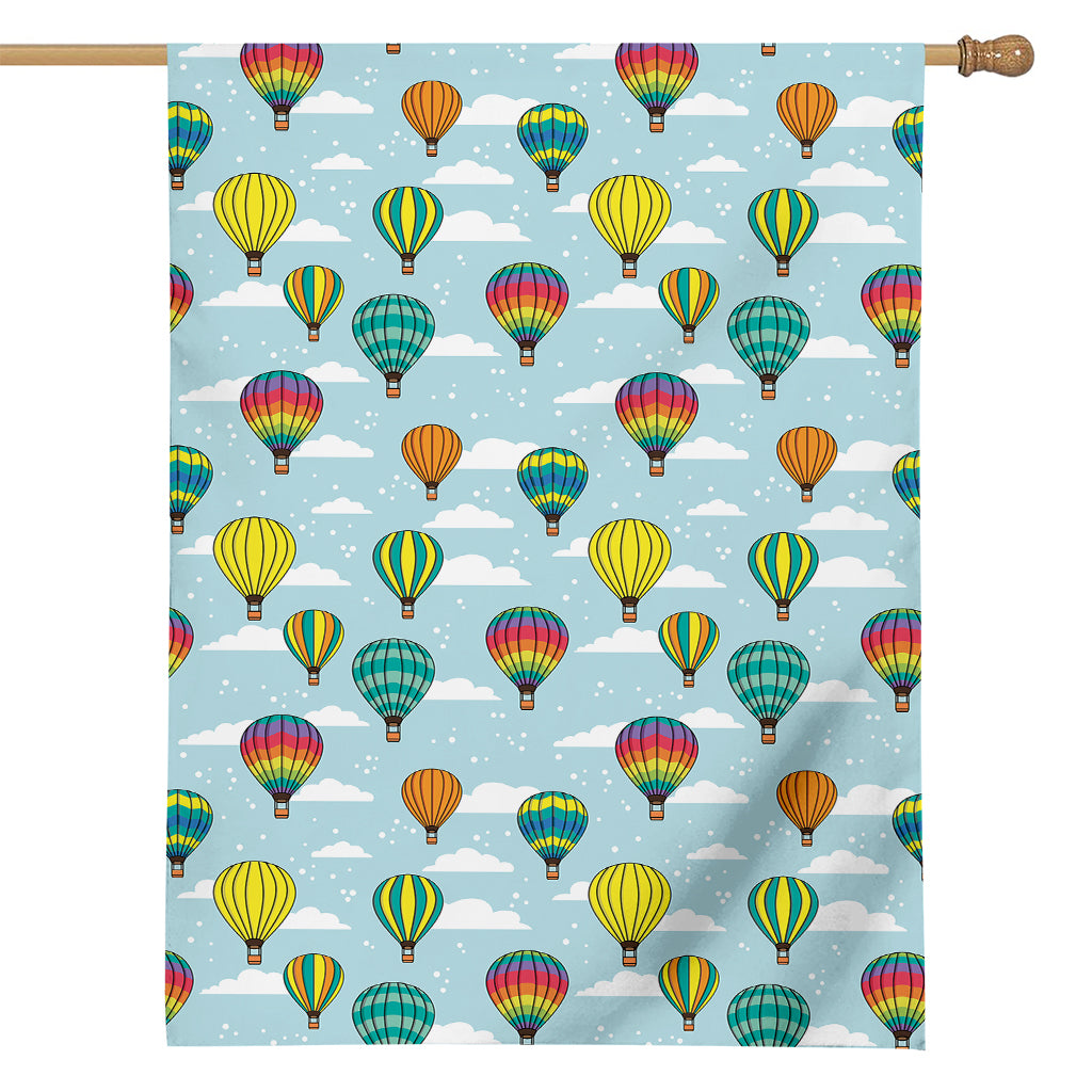 Colorful Air Balloon Pattern Print House Flag