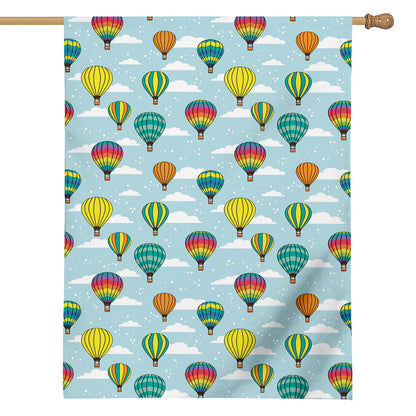 Colorful Air Balloon Pattern Print House Flag
