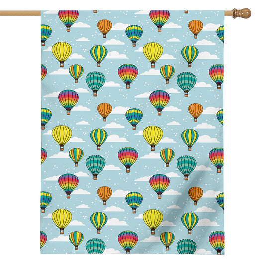 Colorful Air Balloon Pattern Print House Flag