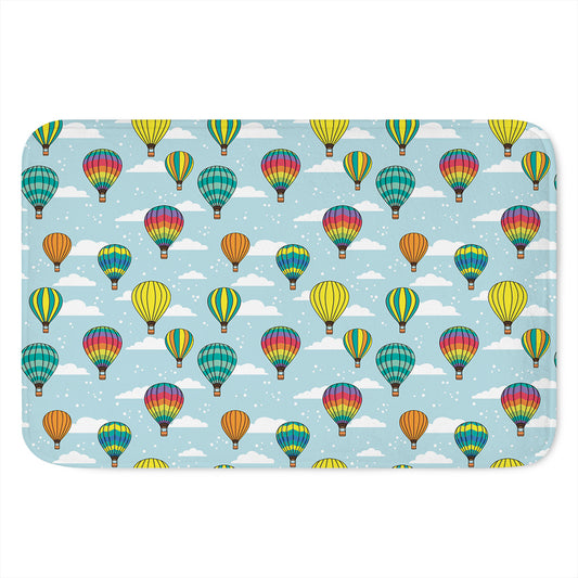 Colorful Air Balloon Pattern Print Indoor Door Mat