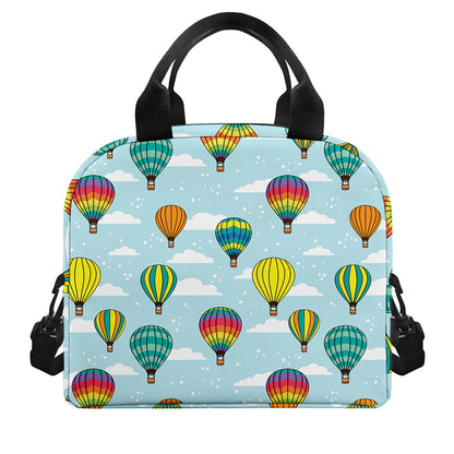 Colorful Air Balloon Pattern Print Insulated Lunch Bag