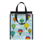 Colorful Air Balloon Pattern Print Insulated Lunch Tote