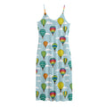 Colorful Air Balloon Pattern Print Jersey Midi Cami Dress