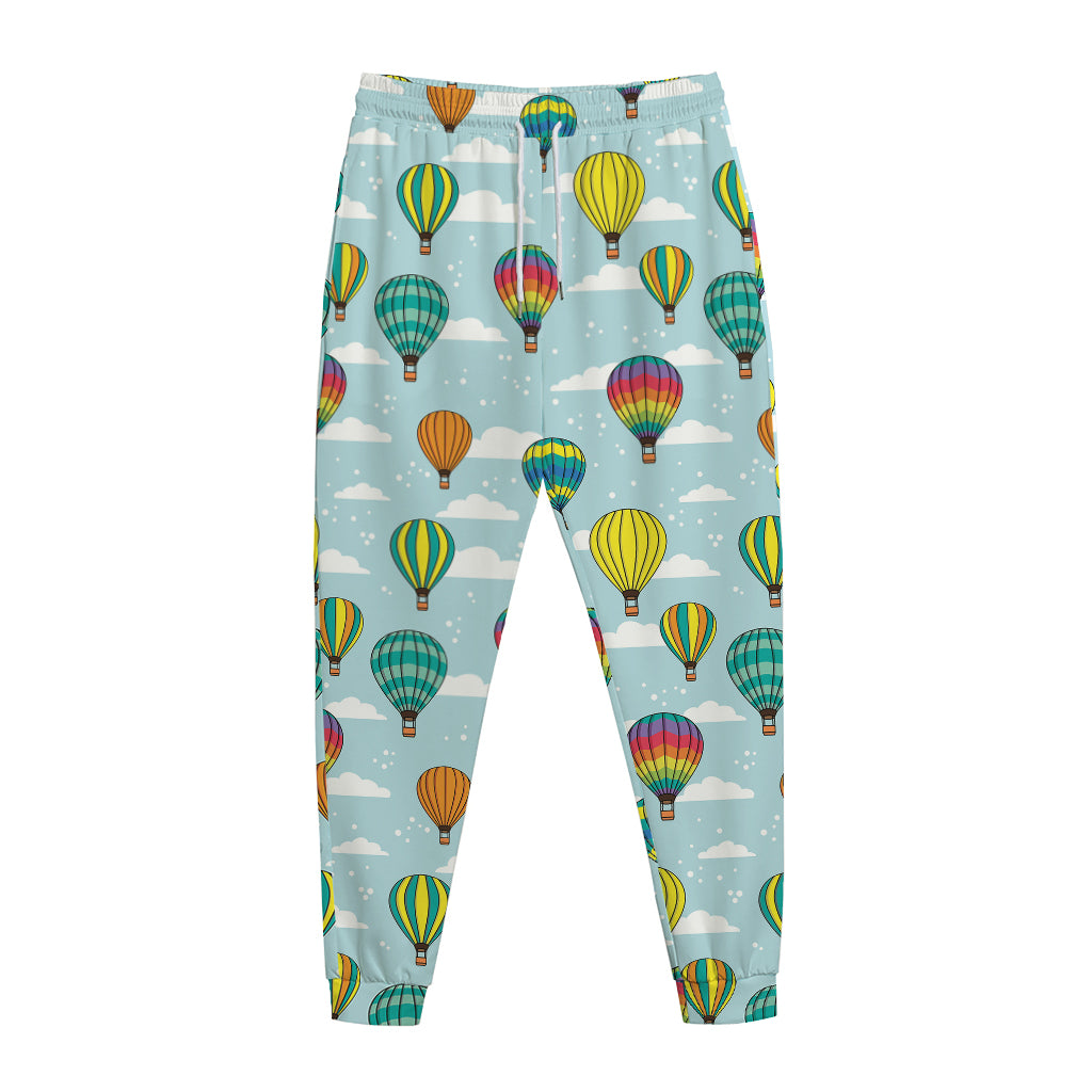 Colorful Air Balloon Pattern Print Jogger Pants