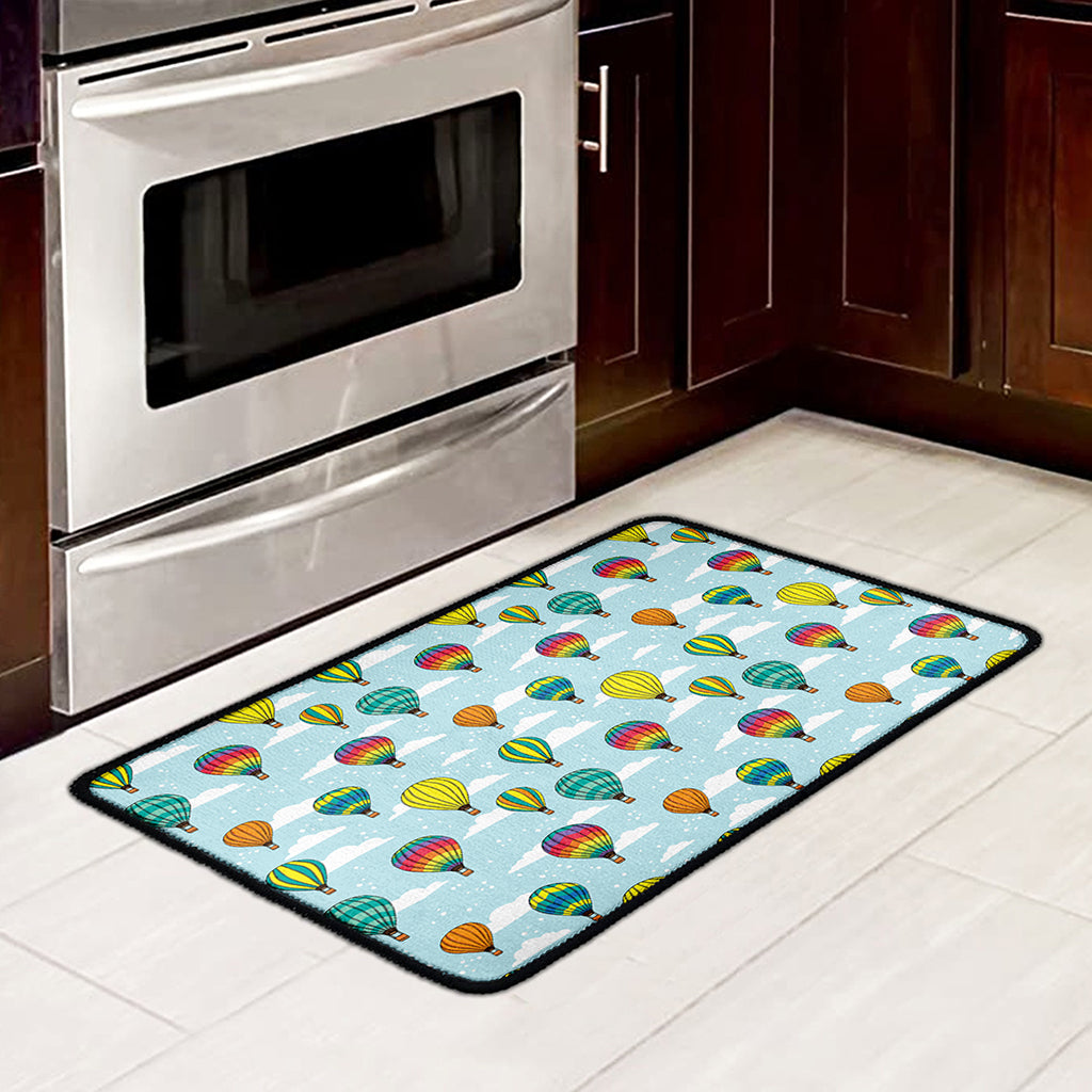 Colorful Air Balloon Pattern Print Kitchen Mat