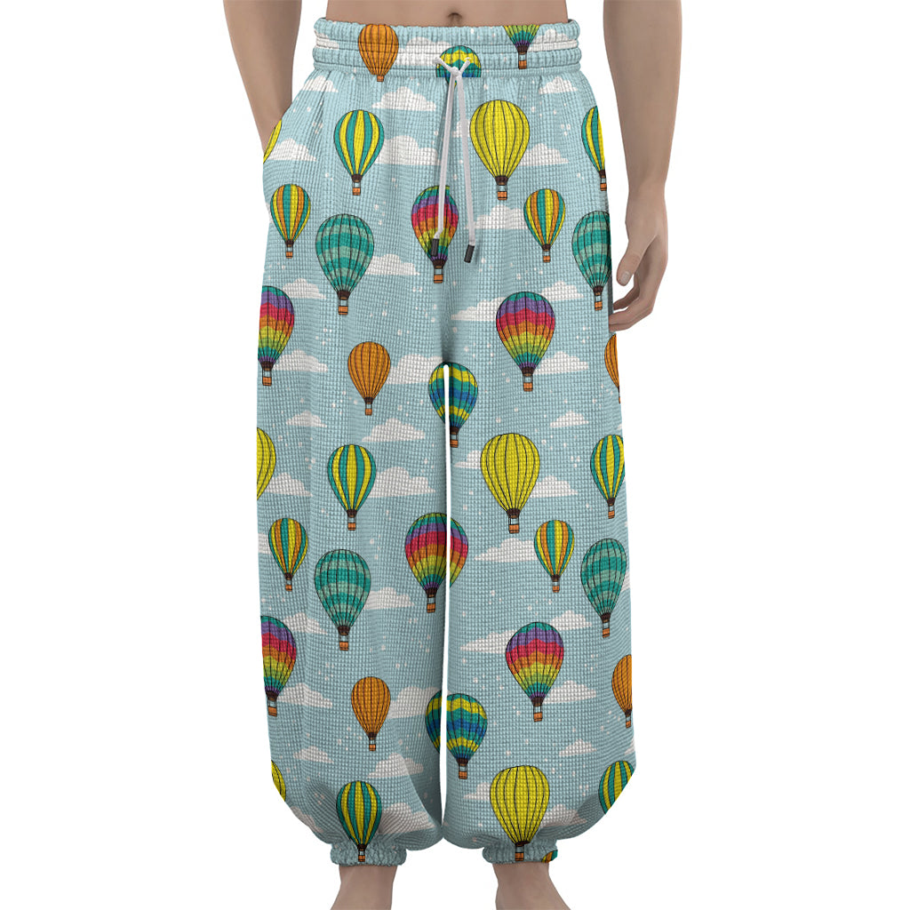 Colorful Air Balloon Pattern Print Lantern Pants