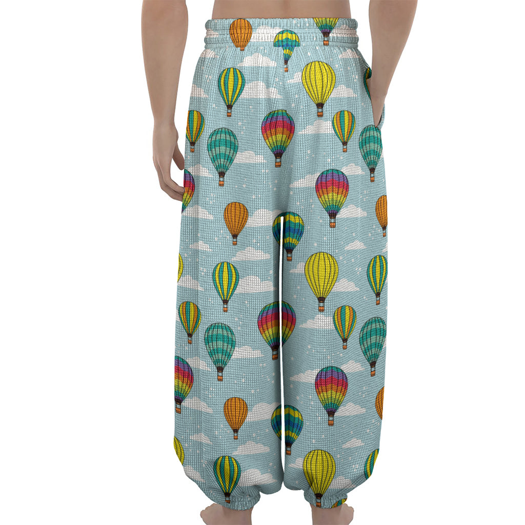 Colorful Air Balloon Pattern Print Lantern Pants