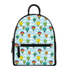 Colorful Air Balloon Pattern Print Leather Backpack