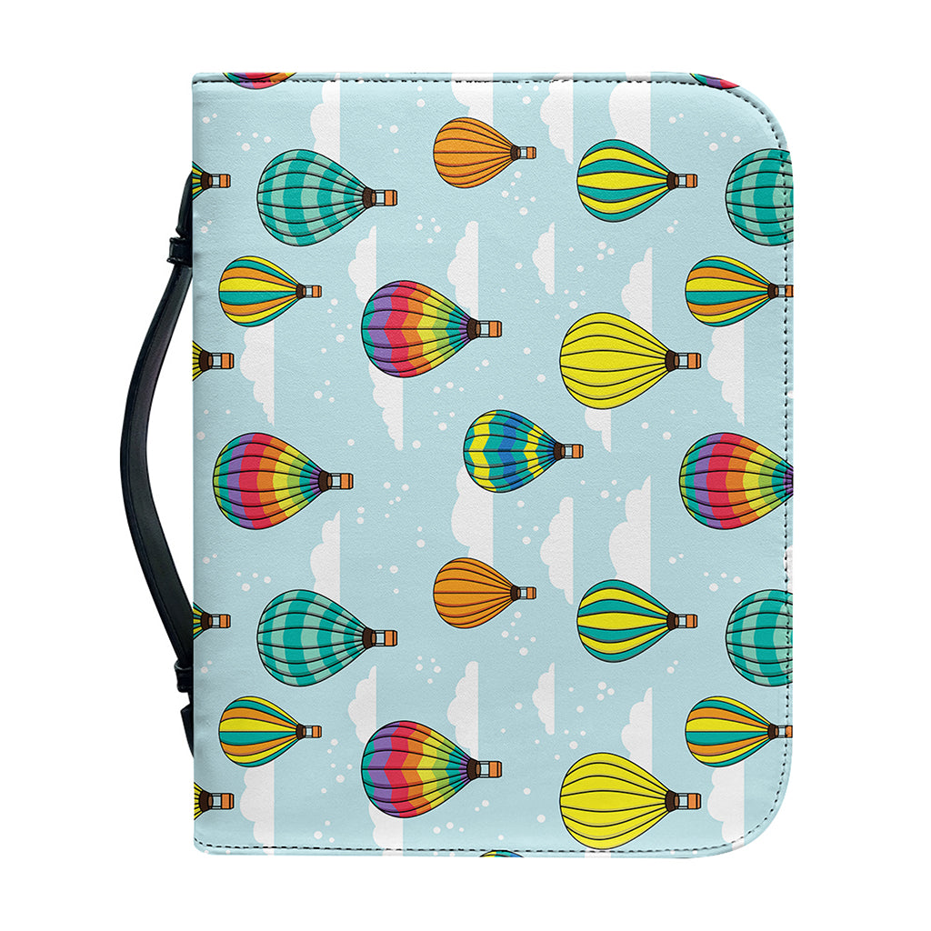 Colorful Air Balloon Pattern Print Leather Bible Cover