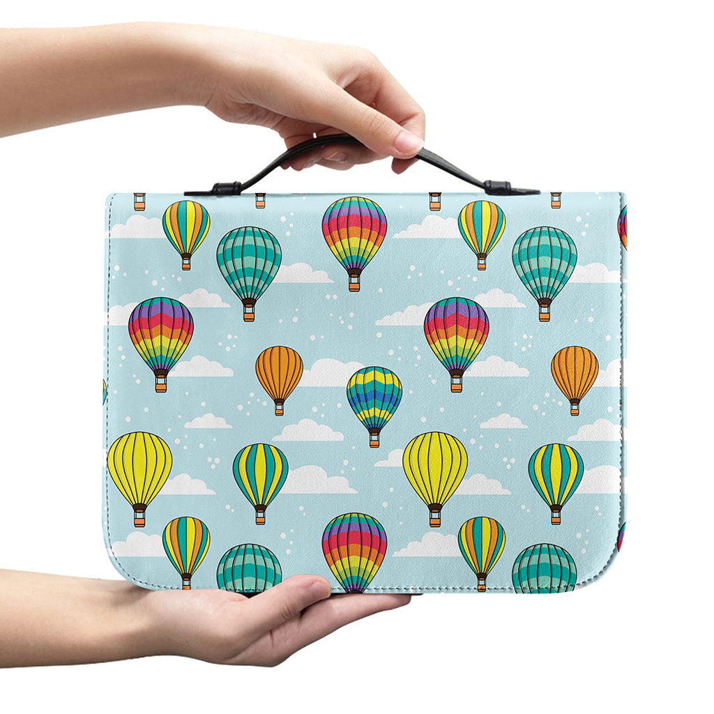 Colorful Air Balloon Pattern Print Leather Bible Cover