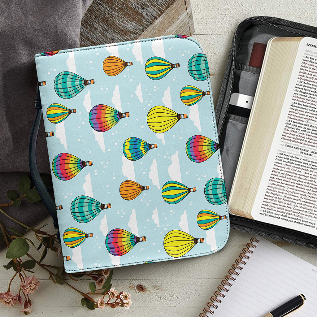 Colorful Air Balloon Pattern Print Leather Bible Cover